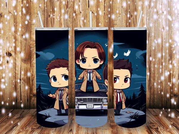 AI Sam and dean and Cas 20 oz tumbler