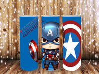 Baby Captain America 20 oz tumbler