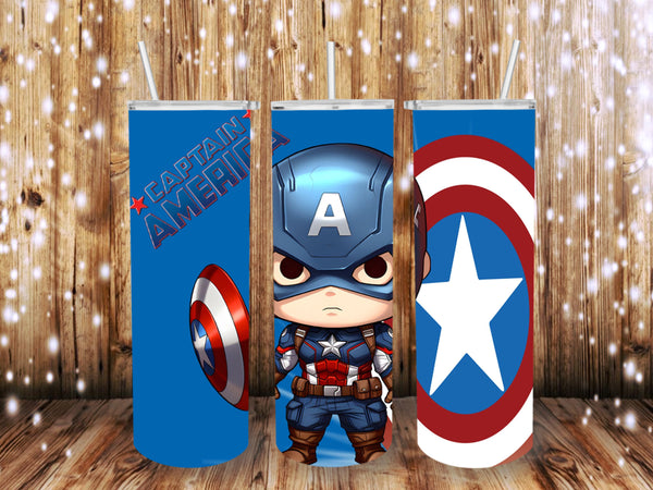 Baby Captain America 20 oz tumbler