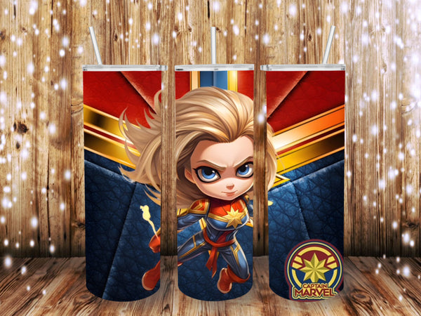 Baby Captain Marvel 20 oz tumbler