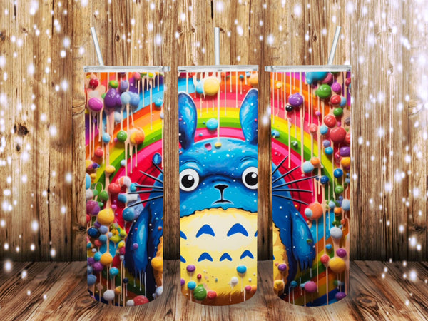 Colorful Splash Totoro 20 oz Tumbler