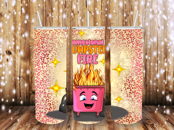 Emotional dumpster fire 20 oz tumbler