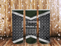 Steel Jeep 20 oz Tumbler