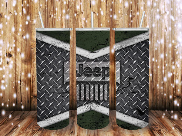 Steel Jeep 20 oz Tumbler