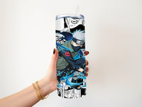Grey Naruto- Kakashi Hatake comic 20 oz Tumbler
