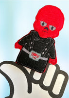 Red Skull Finger Puppet