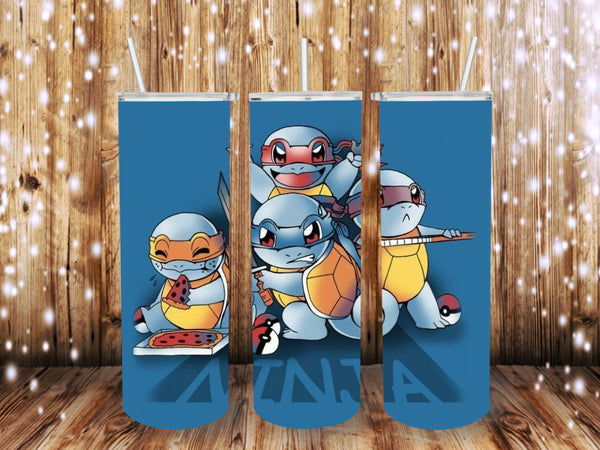 Ninja Squirtles 20 oz tumbler
