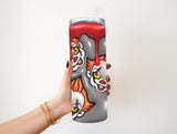 Pennywise face Puffy/Pewter 20 oz Tumbler