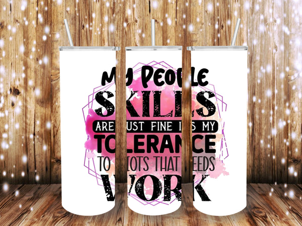 People Skills 20 oz tumbler