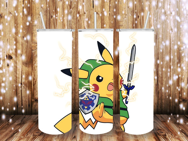 Link Pikachu 20 oz tumbler