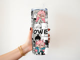 Anime Pink hair girl Power 20 oz tumbler