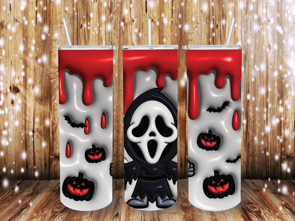 Puffy Ghostface 20 oz tumbler