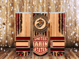 Wooden Marines 20 oz tumbler