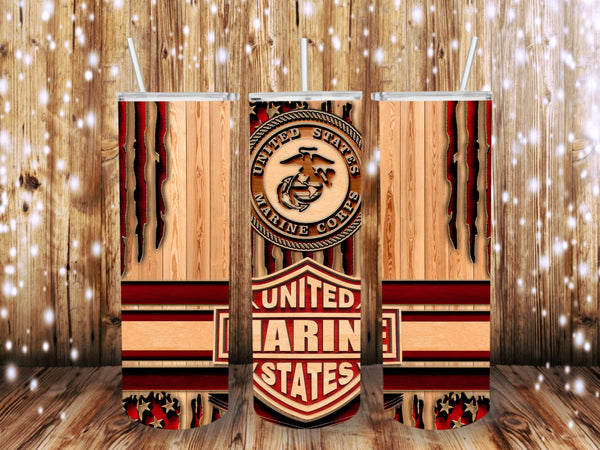 Wooden Marines 20 oz tumbler