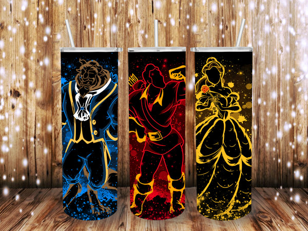 Beauty and the Beast Lights 20 oz Tumbler