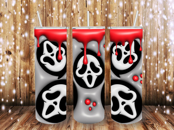 Ghostface chibi face Puffy20 oz Tumbler