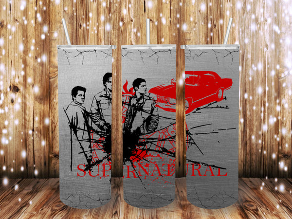 grey supernatural 20 oz tumbler