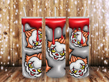 Pennywise face Puffy/Silver 20 oz Tumbler
