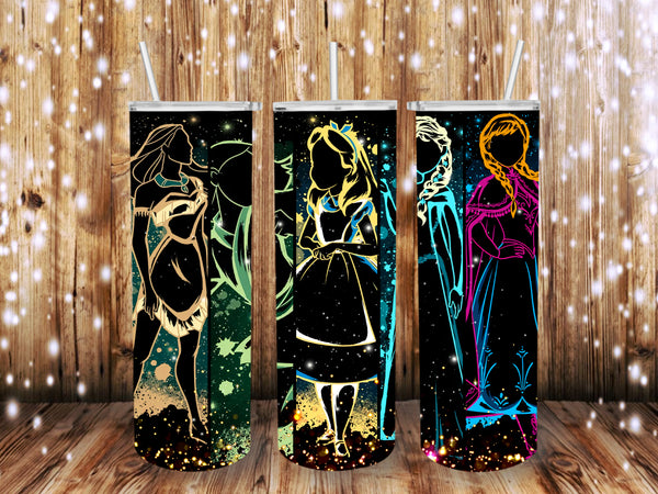 Princesses x2 Lights 20 oz Tumbler