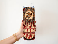 Wooden Marines 20 oz tumbler