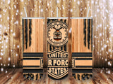 Wooden Air Force 20 oz tumbler